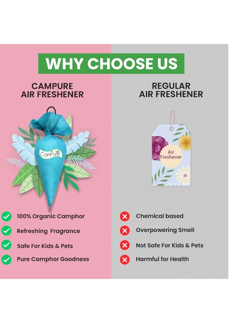 Mangalam CamPure Camphor Cone Combo (Jasmine, Rose, Original Camphor, Lavender, Sandalwood) Pack of 5-100% Organic | Air Freshener for Car, Wardrobe, Office Cabin's, Drawers, Travel Bag & Bathroom  - Image 3