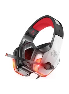 BENGOO V-4 Gaming Headset for Xbox One, PS4, PC, Controller, Noise Cancelling Over Ear Headphones with Mic, LED Light Bass Surround Soft Memory Earmuffs for PS5 Laptop Mac PS2 Gamecube -Red  - Image 1