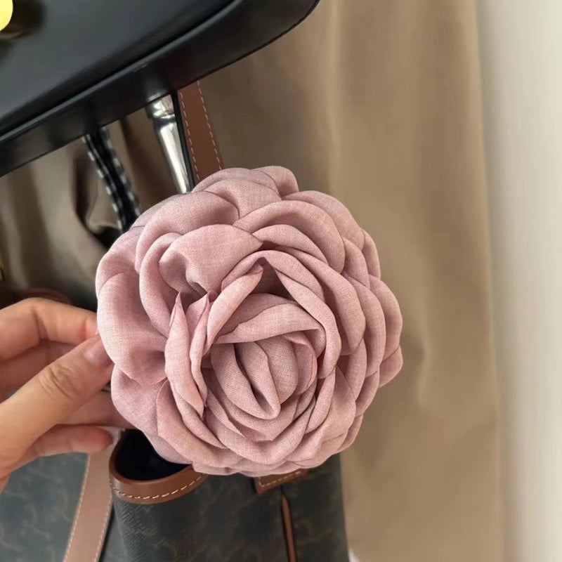 Generic Niche Design Caro Same Style Rose Grab Clip Shark Clip Headwear Blogger Recommended French Girl Hair AccessoriesAbout 9CM lotus root starch color double-sided rose grip About 9CM lotus root starch color double-sided rose grip 