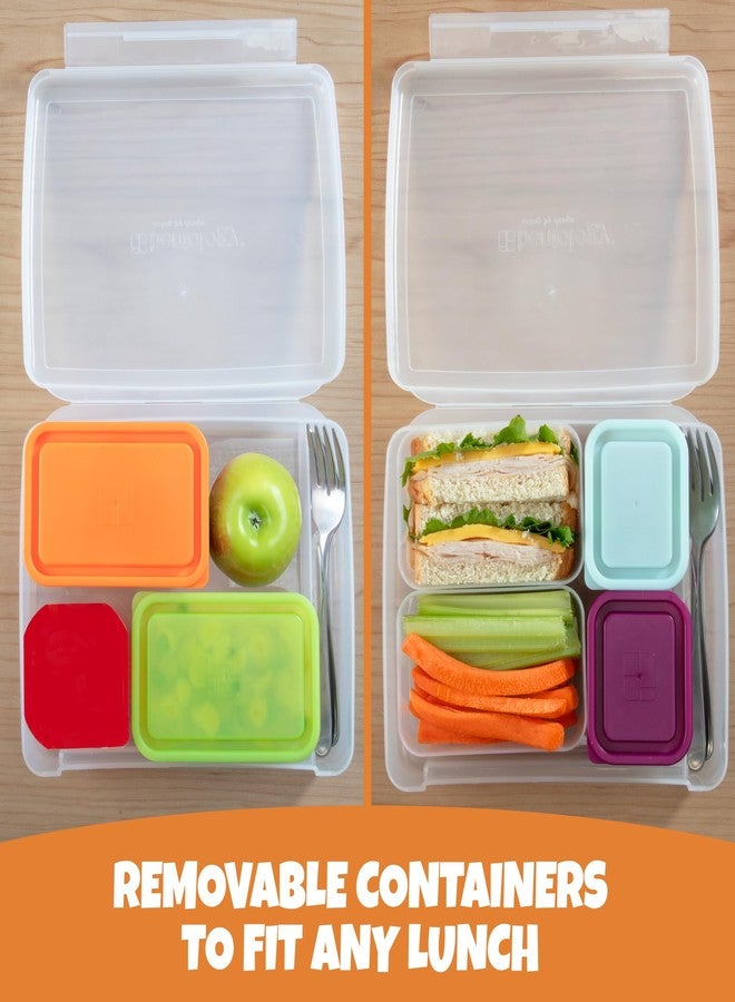 Bentology Bento Lunch Box Set w/ 5 Inner Removable Containers, Leak Proof, Food Prep & Snack Packing Compartments - Stackable, Microwave Safe Nesting Containers w Lids, Easy to Clean & Store - Image 5