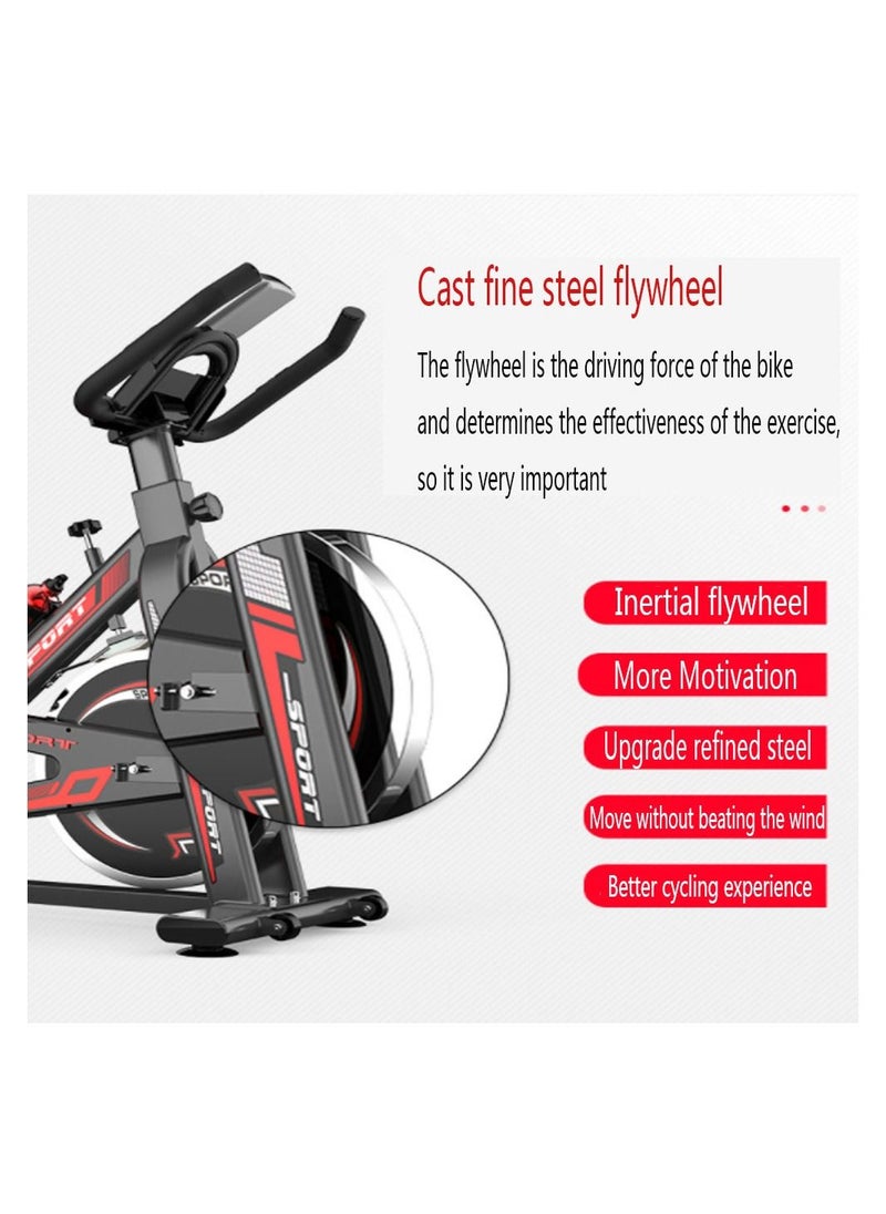Generic Spinning Bike Fitness Bike Fixed Comfortable Seat Cushion Bicycle with Mobile Phone Bracket Adjustable Seat Suitable for Home Gym  - Image 5
