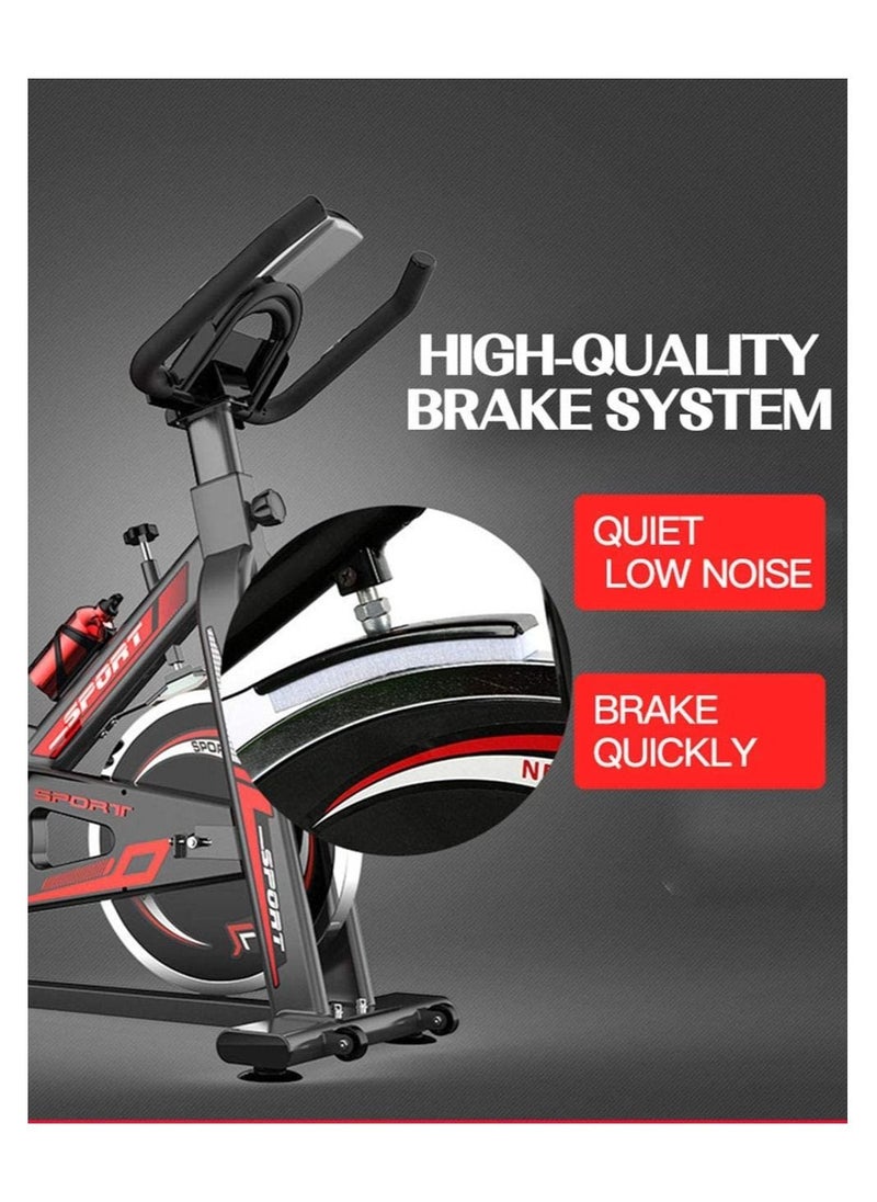 Generic Spinning Bike Fitness Bike Fixed Comfortable Seat Cushion Bicycle with Mobile Phone Bracket Adjustable Seat Suitable for Home Gym  - Image 4