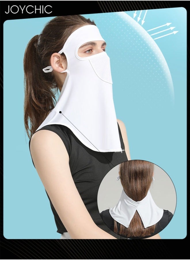 Joychic - Summer Sunscreen Mask for Women Outdoor Cycling, Golf Ice Silk Anti-UV Soft and Smooth Breathable Facemask - Image 1