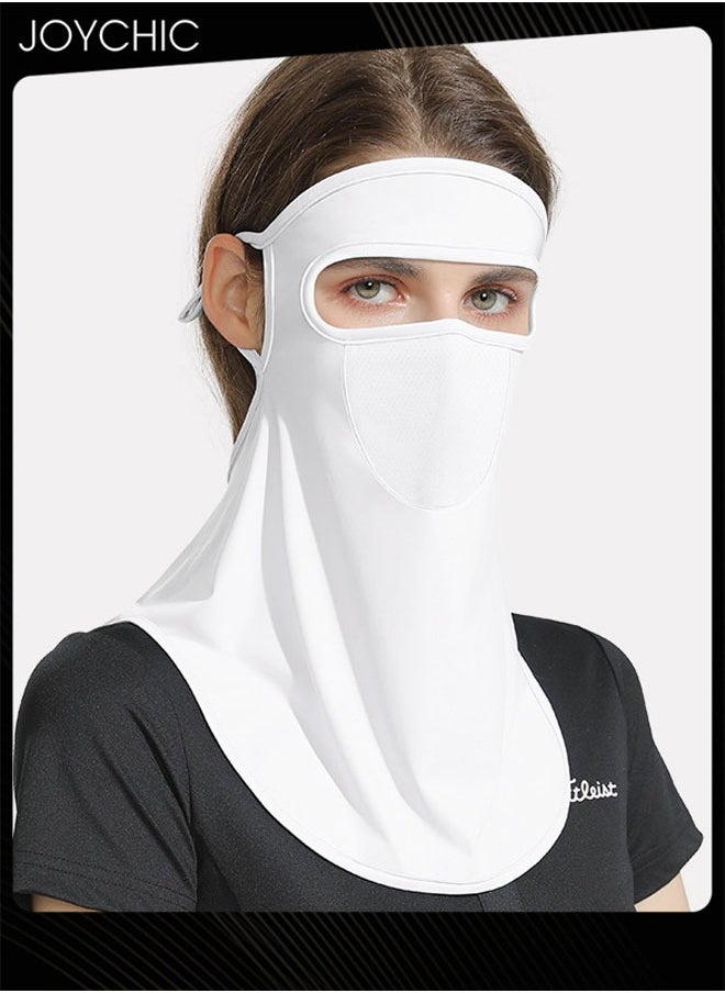 Joychic - Summer Sunscreen Mask for Women Outdoor Cycling, Golf Ice Silk Anti-UV Soft and Smooth Breathable Facemask - Image 1