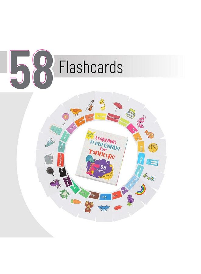 Mr. Pen Alphabet Flash Cards For Toddlers Double Sided 58 Picture Cards Baby Flash Cards Letter Flash Cards Abc Flash Cards Number Flash Cards  - Image 3