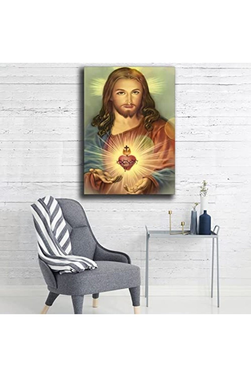 FireDeer Catholic Jesus Poster Print On Canvas Painting Christian God Pictures for Living Room No Frame - Image 5