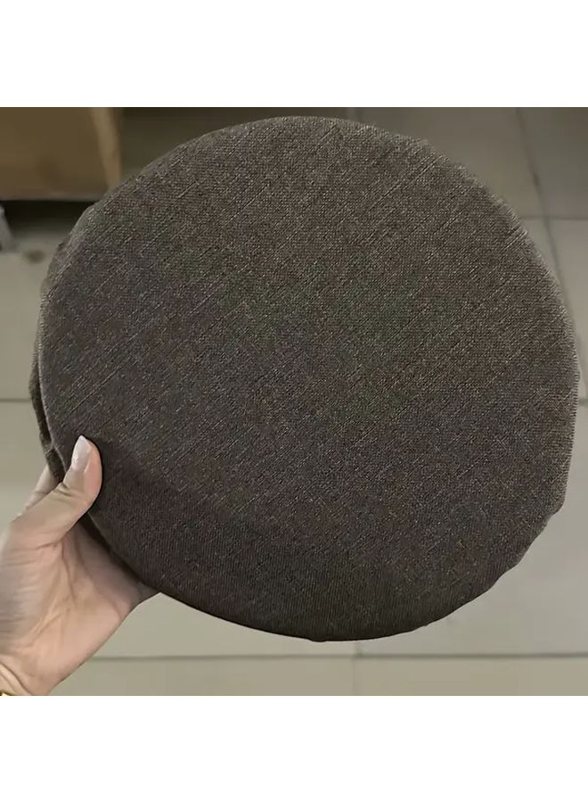 Coffee Color Portable Round Seat Cushion Cover for Travel and Home - Image 2