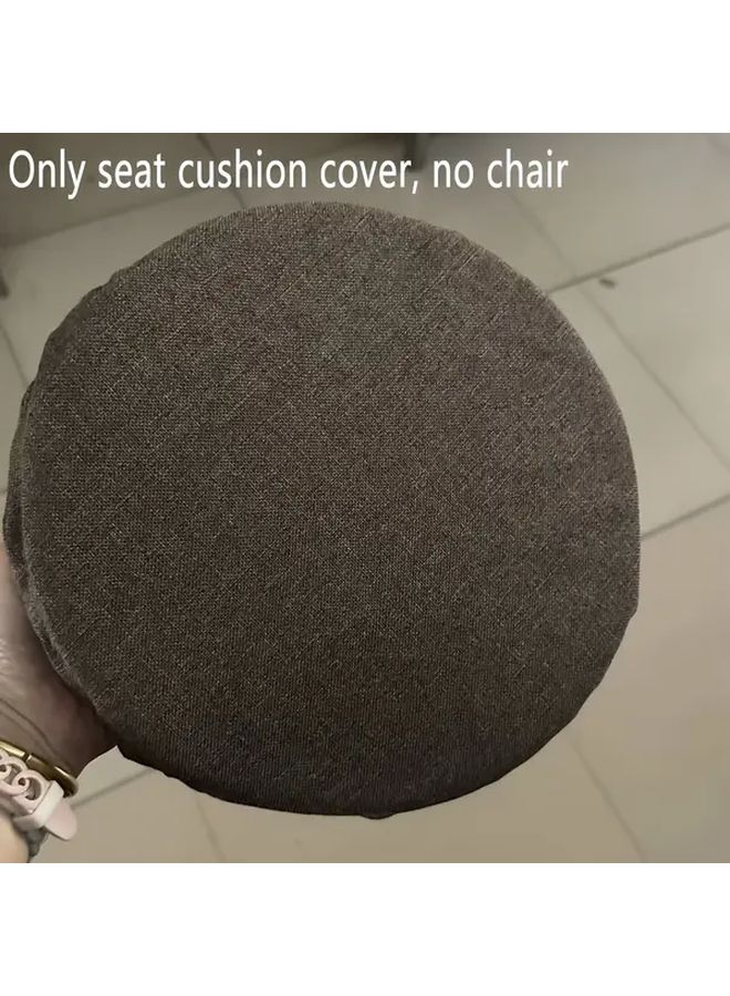 Coffee Color Portable Round Seat Cushion Cover for Travel and Home - Image 4