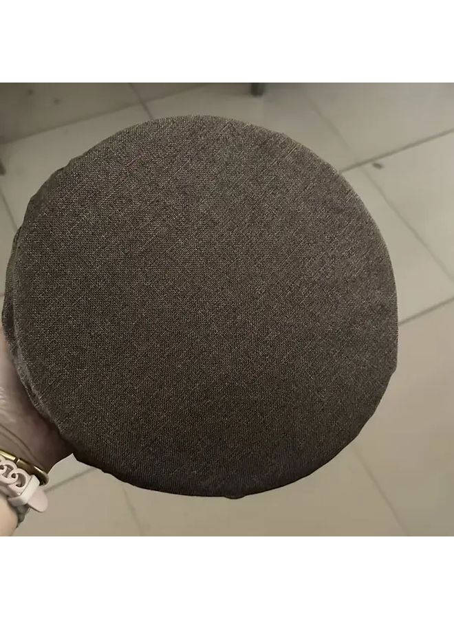 Coffee Color Portable Round Seat Cushion Cover for Travel and Home - Image 1