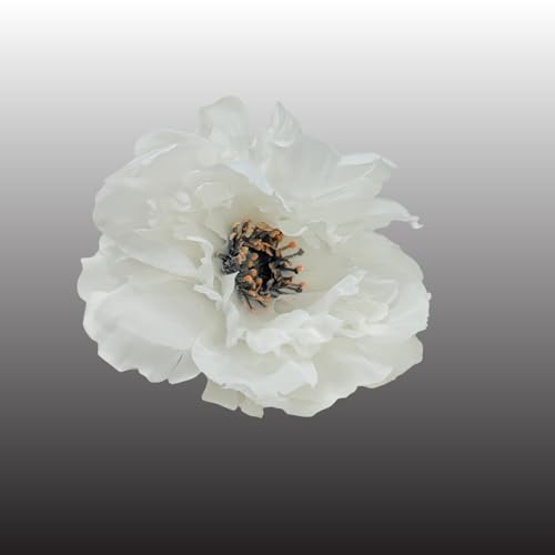 CURATED CART 3-Piece White Peony Artificial Silk Big Flower Bouquet - Perfect for Wedding & Party Decor, Cake & Anniversary Centerpiece, Home & Office Decoration, Indoor Floral Arrangements - Image 4