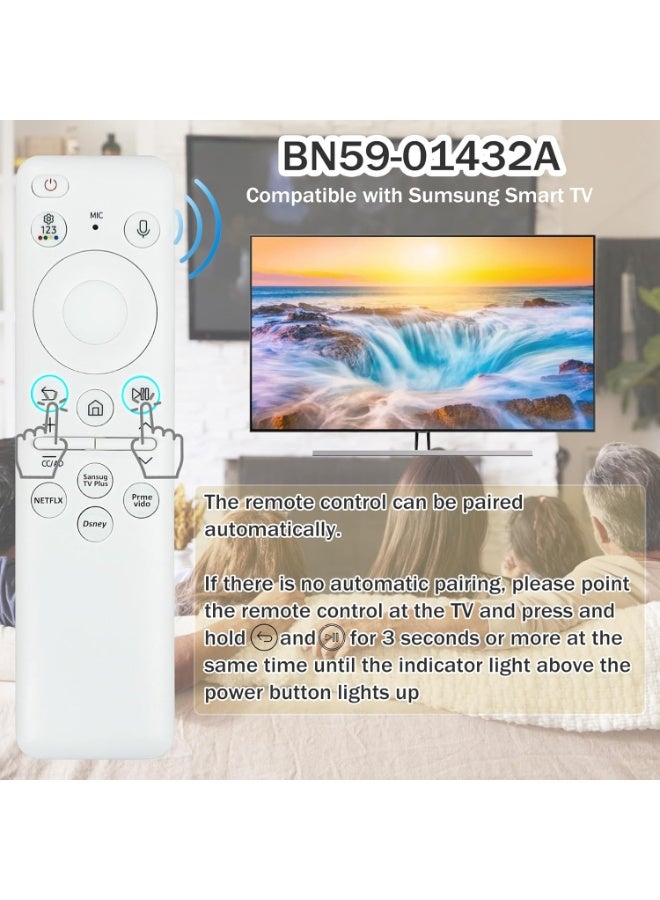 ELTRAZONE BN59-01432A TM2360E Solar Voice Remote – Compatible with Samsung Neo QLED 8K HDR, Frame & Crystal UHD Smart TVs (2023 Model) – White Eco-Friendly Remote with Solar Cell + USB-C Recharge, Bluetooth/IR, Built-in Voice Assistant, Supports BN59-01432D Replacement - Image 5