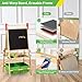FUNLIO AntiWarping Kids Art Easel 3 Height Adjustable for Kids Aged 28 AllinOne Toddler Easel with Paper Roll Erasable Frame Standing Easel with Magnetic ChalkboardWhiteboard Green - Image 4
