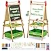 FUNLIO AntiWarping Kids Art Easel 3 Height Adjustable for Kids Aged 28 AllinOne Toddler Easel with Paper Roll Erasable Frame Standing Easel with Magnetic ChalkboardWhiteboard Green - Image 3