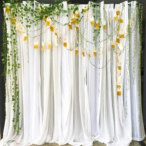 Zytiqt 2 Pack Artificial Leaves, Leaves Decoration Items, Green Vines for Decoration, 20m Long Fake Plants for Home Decor, Fake Leaves, DIY Wall Hanging, Wedding Party Crafts, Ribbon, Green Vines - Image 5
