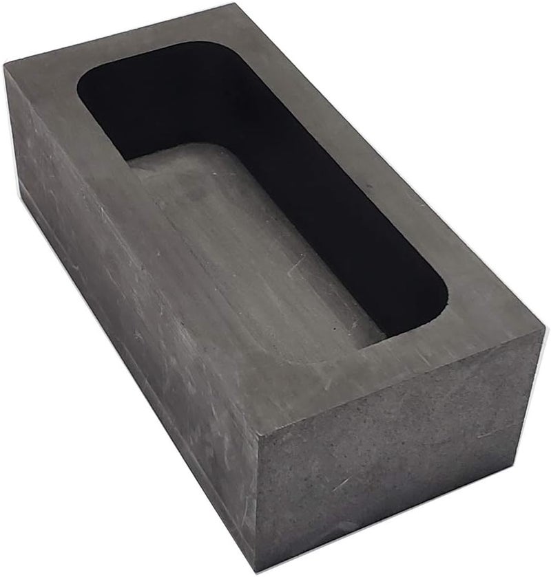 LLF Gold Silver Graphite Ingot Mold Mould Crucible for Melting Casting Refining (125x60x40MM(2kg Gold / 1.1kg Silver)) - Image 1