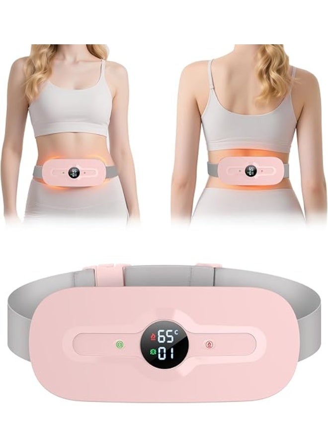 وسادة تدفئة لاسلكية لتخفيف تشنجات الدورة الشهرية وآلام الظهر والمعدة، جهاز كهربائي قابل للشحن مع 6 أوضاع حرارة للنساء - Image 1
