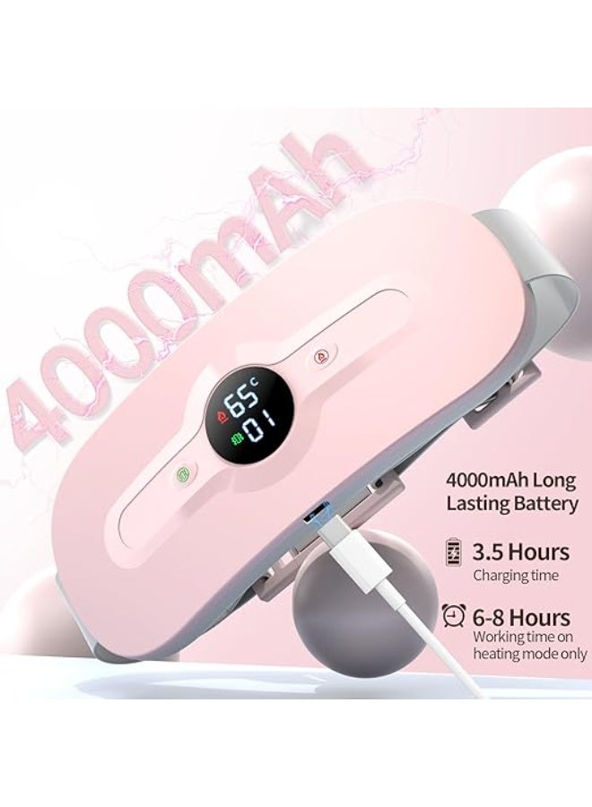 وسادة تدفئة لاسلكية لتخفيف تشنجات الدورة الشهرية وآلام الظهر والمعدة، جهاز كهربائي قابل للشحن مع 6 أوضاع حرارة للنساء - Image 2