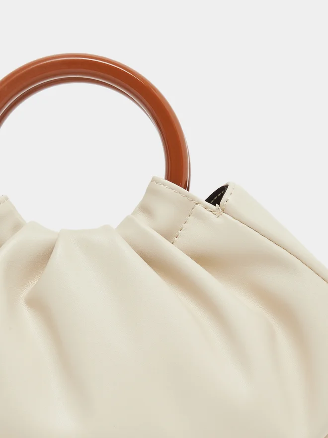 Styli Styli Pleated with Wooden Handle Handbag