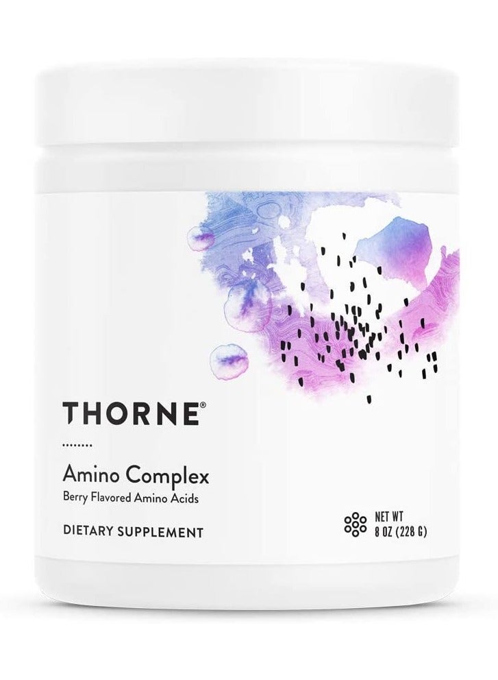 Thorne Amino Complex, Berry Flavored Amino Acids With Other Natural Flavors, Dietary Supplement, Net Wt 8 Oz (228 G) - Image 1