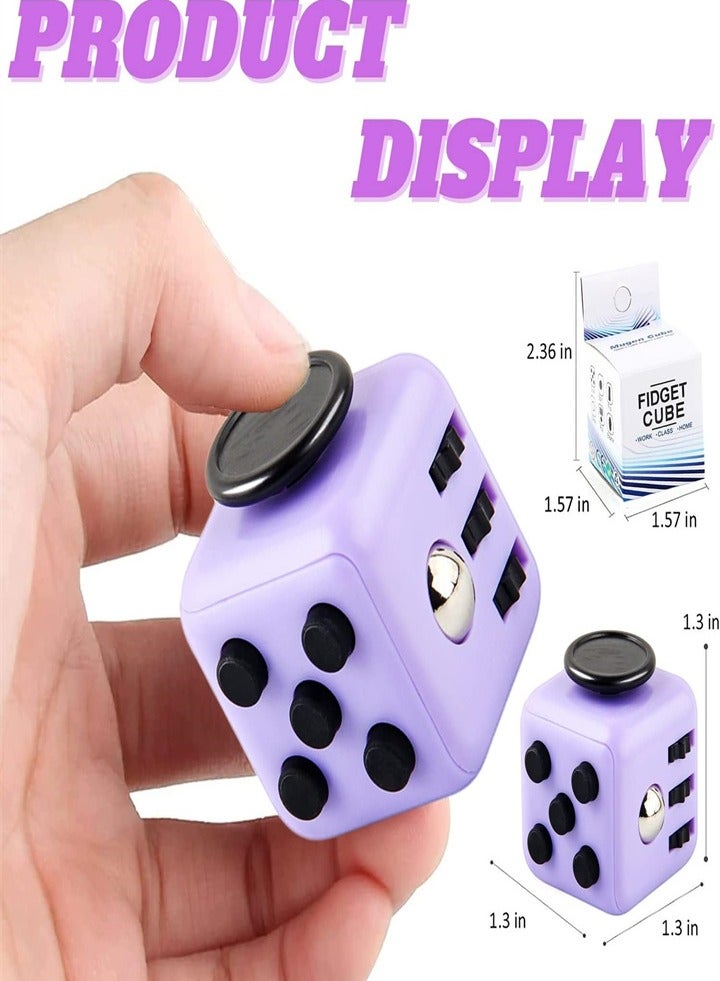 Stress Reducing Toys, Cubic Sensory Toys, Anti-Anxiety Toys for Children and Adults to Relieve Stress (Purple 2PS) - Image 3
