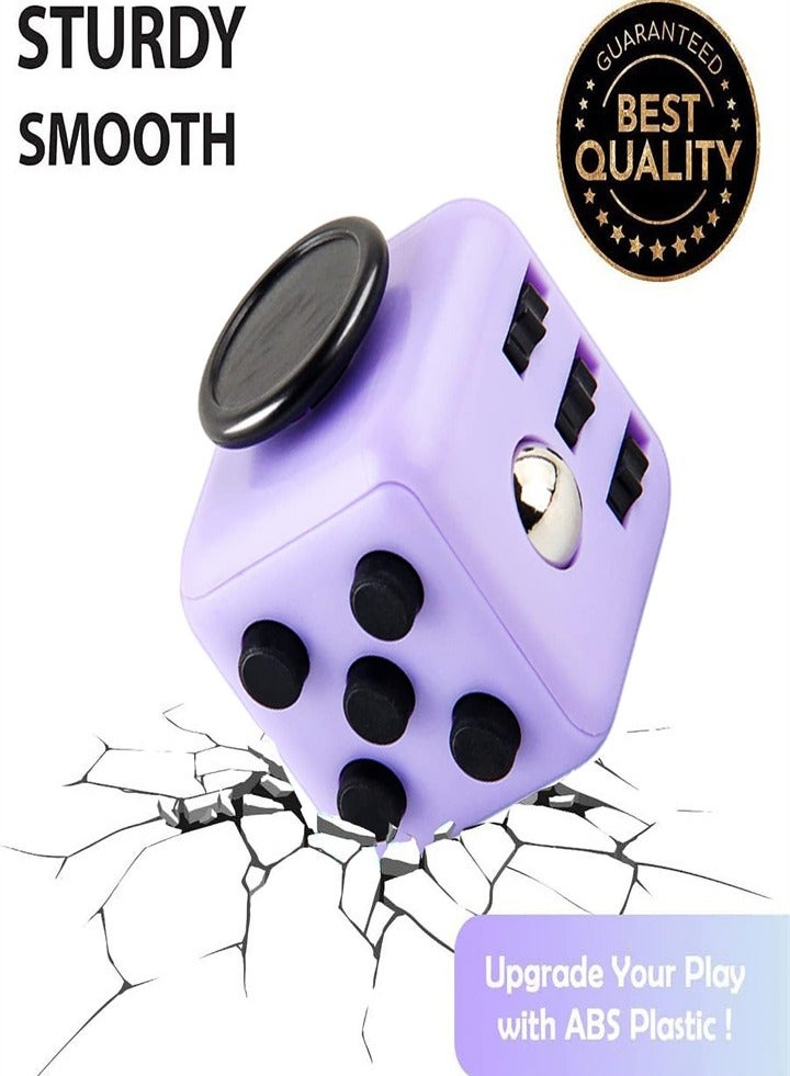 Stress Reducing Toys, Cubic Sensory Toys, Anti-Anxiety Toys for Children and Adults to Relieve Stress (Purple 2PS) - Image 1