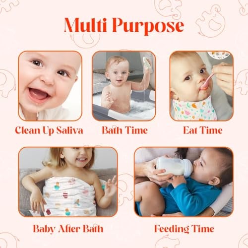 TONY STARK Muslin Cotton Bath Towel for Babies | Extra Thick, 6-Layer, Super Soft & Highly Absorbent Towel for Newborns, Kids, Boys & Girls (Random Print, Pack of 1, Size 50x110 cm) - Image 5