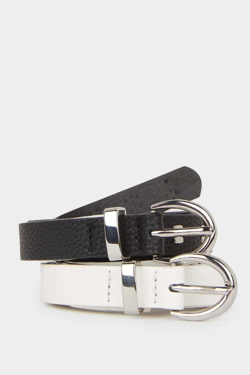 Woman Faux Leather Dual