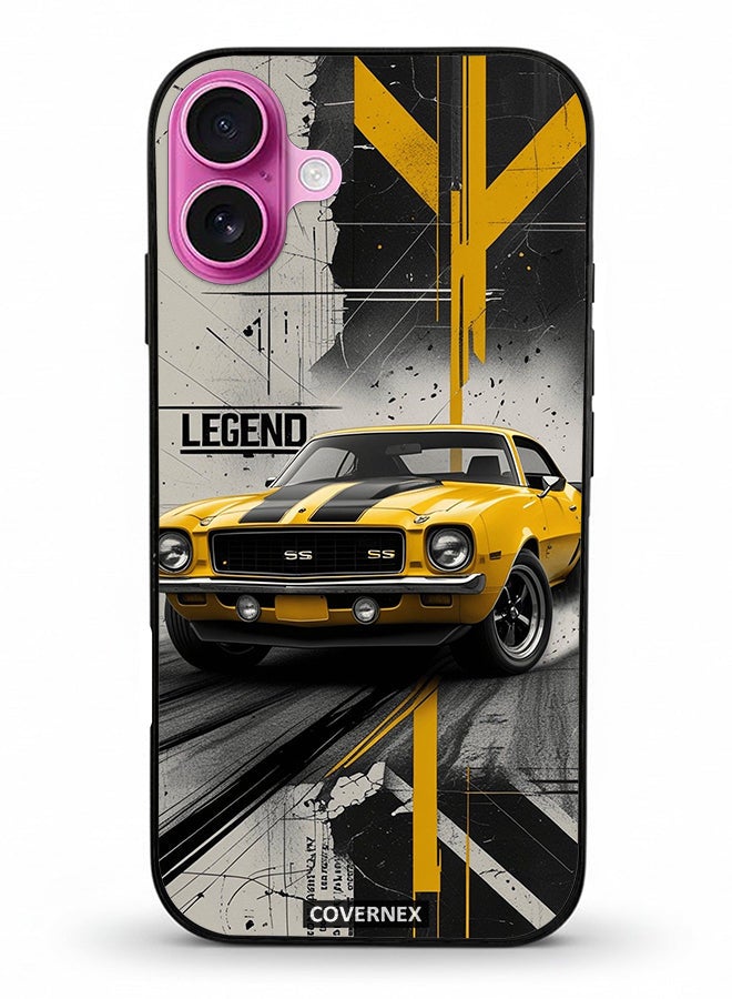 Covernex Apple iPhone 16 Protective Case Cover Printed Featuring Legend Classic Muscle Car - Image 2