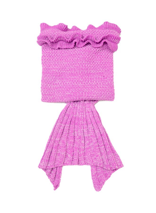نيبمينينت Crochet Mermaid Tail Blanket Cotton Pink - Image 4