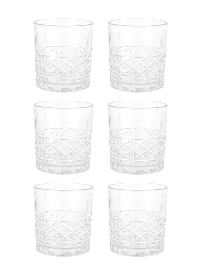 Ollieroo كؤوس ويسكي قديمة مزخرفة - كوب زجاجي متين سعة 300 مل للكوكتيلات، الماء، العصير، البيرة، النبيذ - مجموعة زجاجية خاصة، أدوات مائدة، آمنة للغسالة - Image 3
