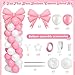 Charnoel 2 Sets Pink White Bow Balloon Column Stand Kit Includes 2 Bows 100 Latex Balloons Adjustable Stands for Princess Birthday Wedding Coquette Baby Shower Party Decoration - Image 4