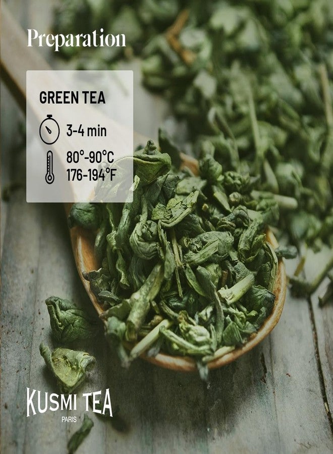Kusmi Tea - Green Tea Rose - Green Tea with Natural Rose Aroma - Organic Green Tea Rose Mix - Loose Tea - 100g Metal Tin - Quantity for about 50 Cups - Image 3