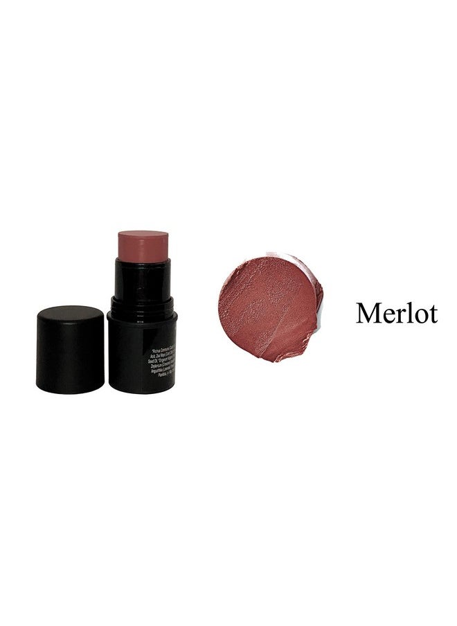 Mom's Secret Natural Organic Cream Blush Stick Cheek Tint 100% Natural Vegan Gluten Free Cruelty Free Made In The Usa 0.18 Oz. (Merlot)  - Image 3