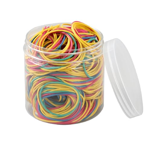 ZZJMCH 500Pcs 1.5in Color Rubber Bands Stretchable Rubber Elastics Bands General Purpose Elastic Stretchable Bands Sturdy Rubber Bands for Home, Office, School, Stationery Supplies (Multi Color) - Image 5
