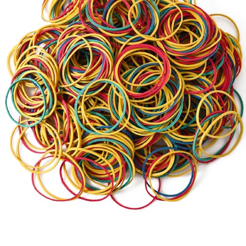 ZZJMCH 500Pcs 1.5in Color Rubber Bands Stretchable Rubber Elastics Bands General Purpose Elastic Stretchable Bands Sturdy Rubber Bands for Home, Office, School, Stationery Supplies (Multi Color) - Image 2