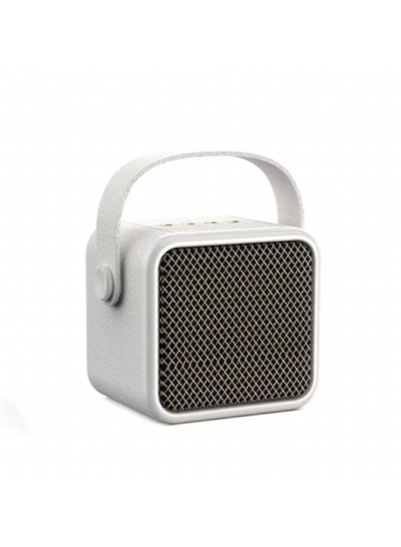 مكبر صوت بلوتوث صغير محمول بسيط باللون الأبيض، رفيق موسيقى محمول