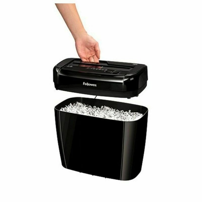 Fellowes Powershred 36C Paper Shredder, 6 Sheet Cross Cut with Safety Lock & 12 Litre Bin - Security Level P4 - Black - Image 2