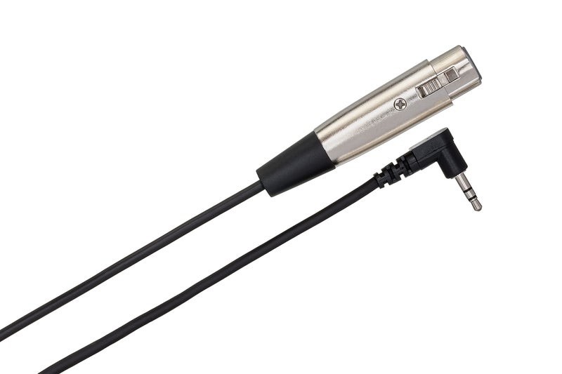 Hosa XVS-102F Camcorder Microphone Cable, XLR3F to Right-angle 3.5 mm TRS, 2 Feet - Image 2