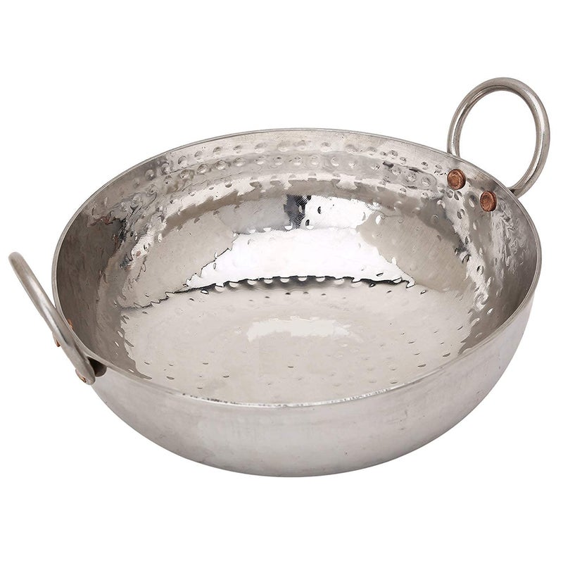 KC Sandwich Bottom Heavy Guage Stainless Steel Hammered Kadhai Cookware(3500 ML) - Image 5
