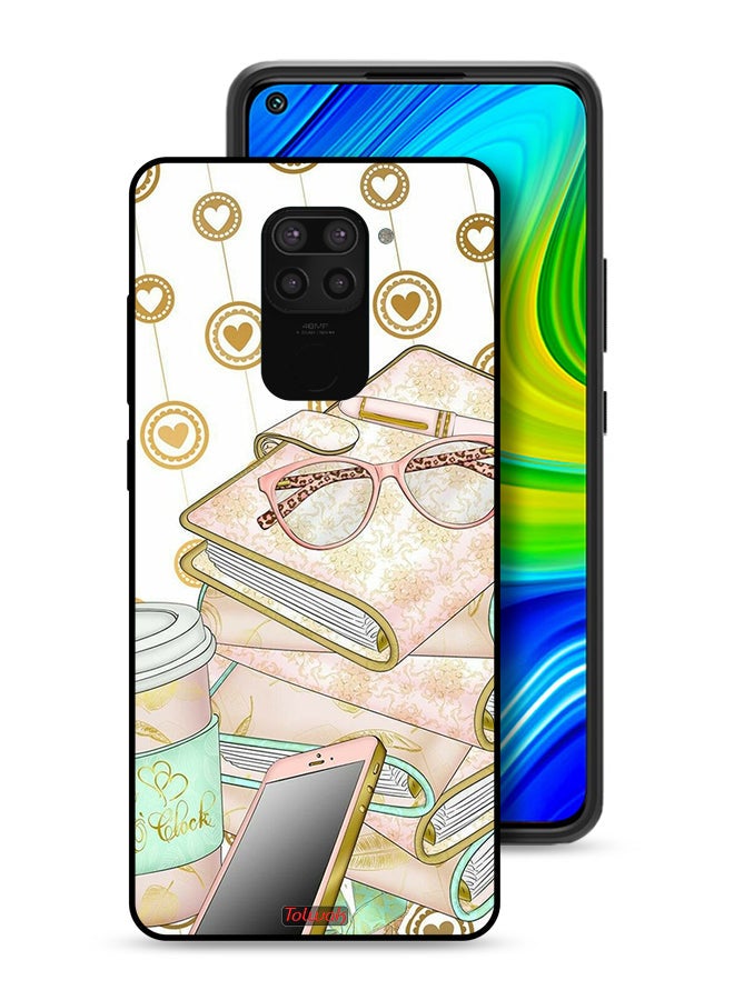 Tolwak Xiaomi Redmi Note 9 Protective Case Cover Glasses On Books - Image 1