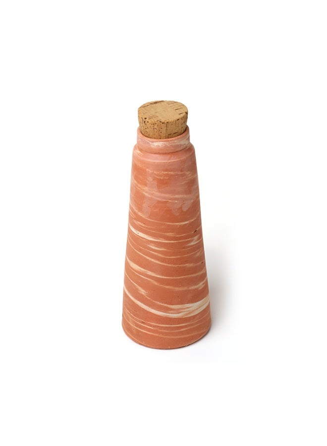 ارك زجاجة ماء آرك تيرا ميلانج المصنوعة يدويًا من الطين | تصميم نيريكومي الرخامي ثنائي اللون | قلوي وبارد طبيعيًا | غطاء من الفلين | صديقة للبيئة | صديقة للبيئة | لتر واحد - Image 2