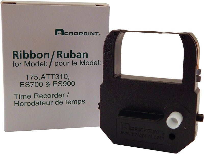 Acroprint 39-0121-000 Replacement Ribbon for Acroprint ES700, ES900, Model 175 and Model 310 Time Clocks - Black - Image 4
