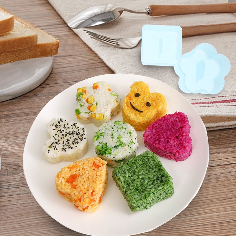 1 Set of Rice Molds Cartoon Cute Onigiri Mold DIY Sushi Molds Rice Mould - Image 3