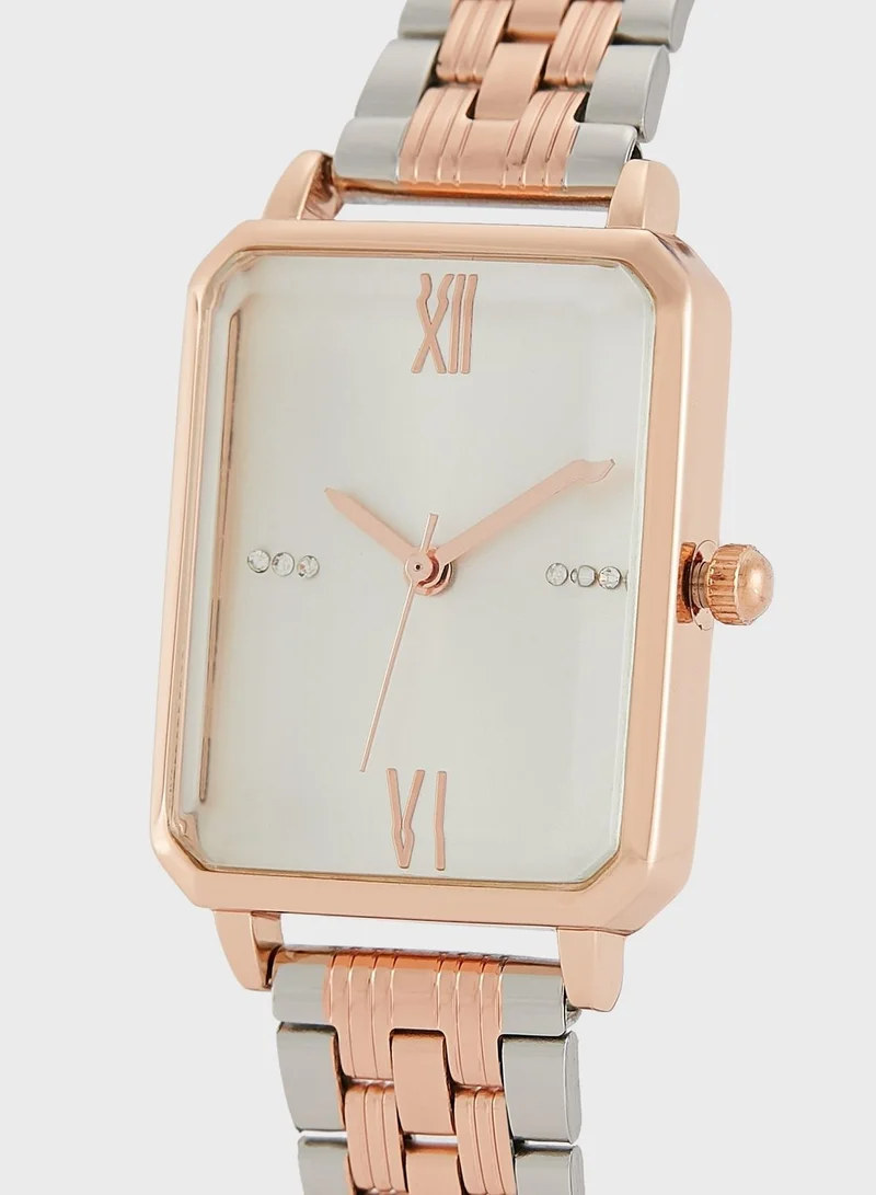 ELLA Rectangle Multilink Bracelet Watch