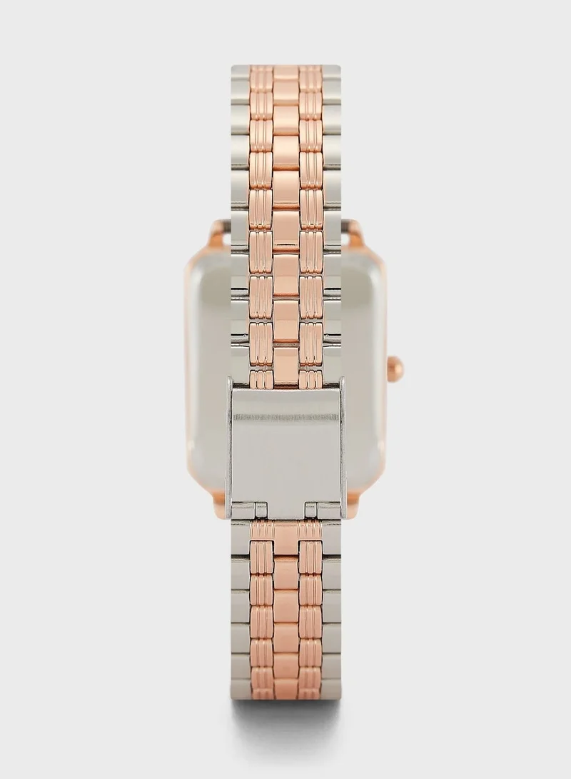 ELLA Rectangle Multilink Bracelet Watch