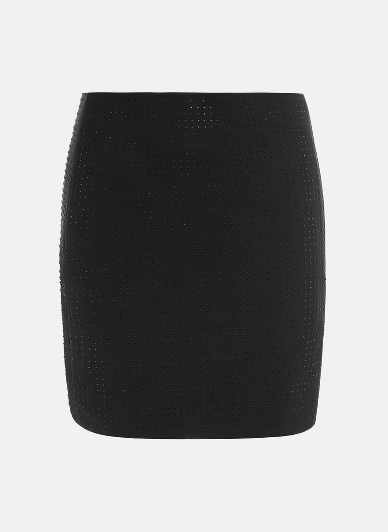 ليتشي تنورة قصيرة تزدان بأحجار الراين