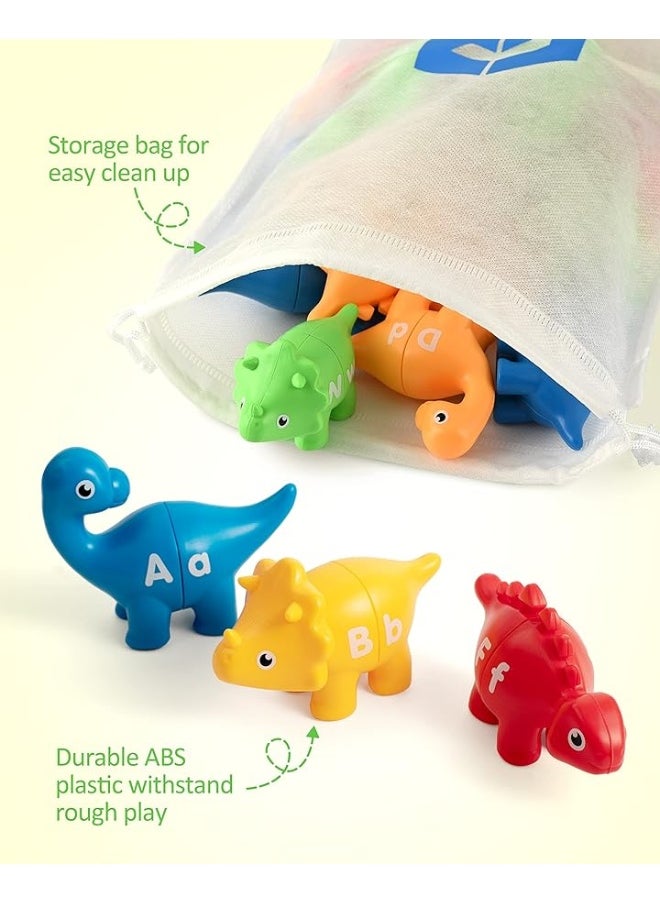 Coogam - Coogam Matching Letters Fine Motor Toy, 26 PCS Double-Sided ABC Dinosaur Alphabet Match Game with Uppercase Lowercase, Preschool Educational Montessori Learning Toys for Toddlers - Image 1