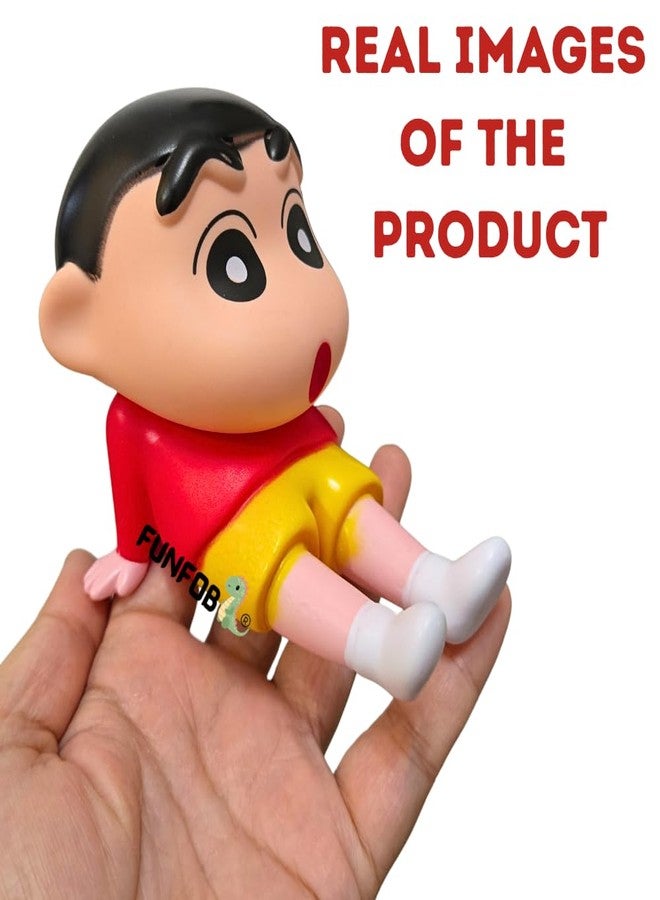 Funfob Shinchan Action Figure Mobile Holder Height-10cm Collectible Gifting Home Decor | Shinchan Holder Red - Image 2