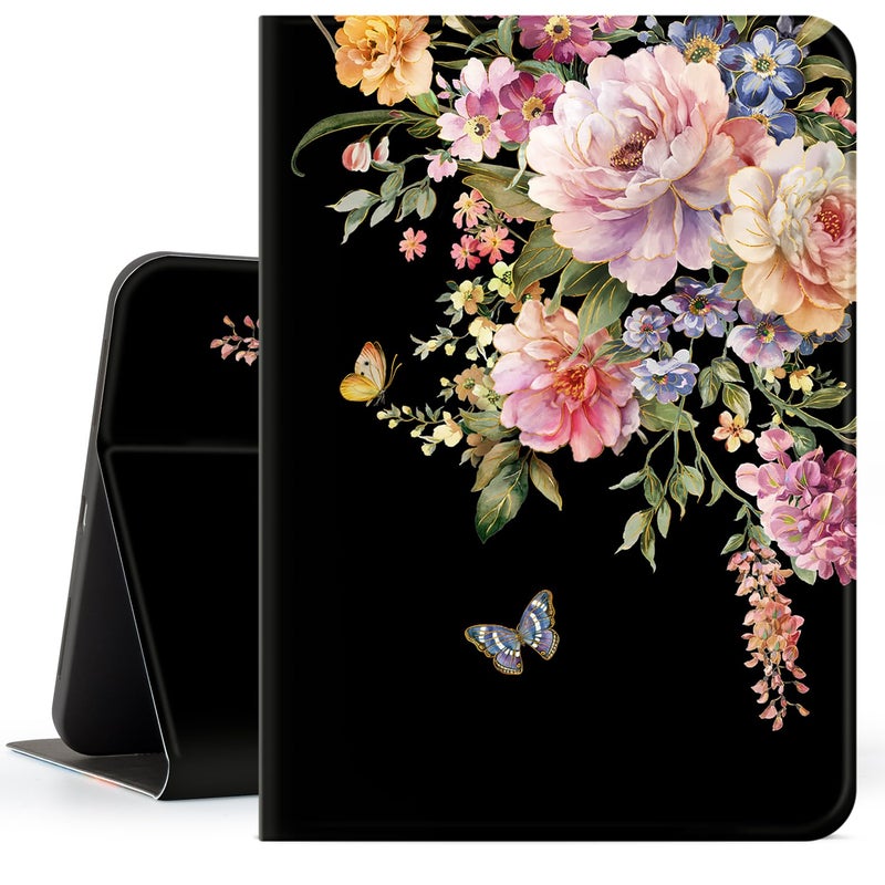 Vimorco for iPad 10th/ (A16) 11th Generation Case Pink Flower, Butterfly for iPad Case 11th/10th Generation Support Touch ID, for iPadCover 11th/10th Gen Adjustable Angle, Auto Wake/Sleep - Image 1