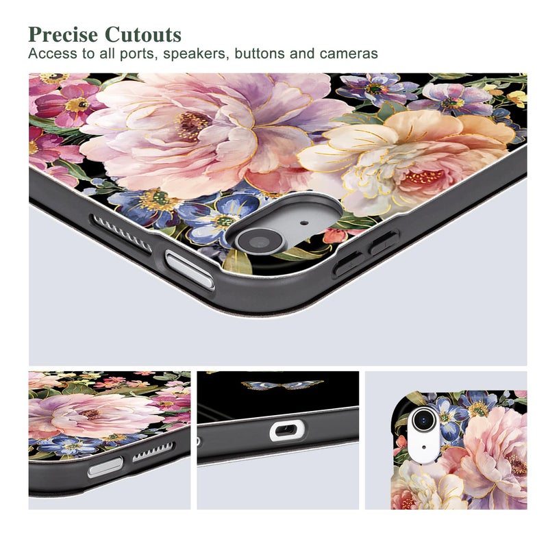 Vimorco for iPad 10th/ (A16) 11th Generation Case Pink Flower, Butterfly for iPad Case 11th/10th Generation Support Touch ID, for iPadCover 11th/10th Gen Adjustable Angle, Auto Wake/Sleep - Image 3